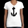 Women's Fine Jersey V-Neck Tee Thumbnail