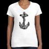 Women's Fine Jersey V-Neck Tee Thumbnail
