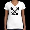 Women's Fine Jersey V-Neck Tee Thumbnail