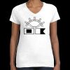 Women's Fine Jersey V-Neck Tee Thumbnail