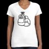 Women's Fine Jersey V-Neck Tee Thumbnail