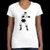 Women's Fine Jersey V-Neck Tee Thumbnail