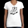 Women's Fine Jersey V-Neck Tee Thumbnail