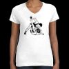 Women's Fine Jersey V-Neck Tee Thumbnail