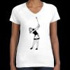 Women's Fine Jersey V-Neck Tee Thumbnail
