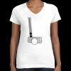 Women's Fine Jersey V-Neck Tee Thumbnail