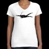 Women's Fine Jersey V-Neck Tee Thumbnail