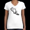 Women's Fine Jersey V-Neck Tee Thumbnail