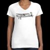 Women's Fine Jersey V-Neck Tee Thumbnail