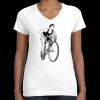 Women's Fine Jersey V-Neck Tee Thumbnail
