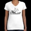 Women's Fine Jersey V-Neck Tee Thumbnail