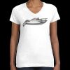 Women's Fine Jersey V-Neck Tee Thumbnail
