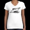 Women's Fine Jersey V-Neck Tee Thumbnail