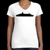 Women's Fine Jersey V-Neck Tee Thumbnail