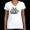 Women's Fine Jersey V-Neck Tee Thumbnail