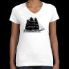 Women's Fine Jersey V-Neck Tee Thumbnail