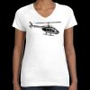 Women's Fine Jersey V-Neck Tee Thumbnail