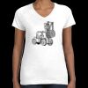 Women's Fine Jersey V-Neck Tee Thumbnail