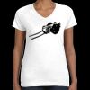 Women's Fine Jersey V-Neck Tee Thumbnail