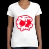 Women's Fine Jersey V-Neck Tee Thumbnail