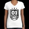 Women's Fine Jersey V-Neck Tee Thumbnail