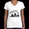 Women's Fine Jersey V-Neck Tee Thumbnail