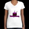 Women's Fine Jersey V-Neck Tee Thumbnail