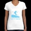 Women's Fine Jersey V-Neck Tee Thumbnail