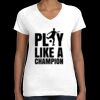 Women's Fine Jersey V-Neck Tee Thumbnail