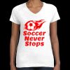 Women's Fine Jersey V-Neck Tee Thumbnail