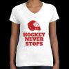 Women's Fine Jersey V-Neck Tee Thumbnail