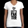 Women's Fine Jersey V-Neck Tee Thumbnail