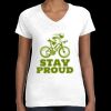 Women's Fine Jersey V-Neck Tee Thumbnail