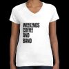 Women's Fine Jersey V-Neck Tee Thumbnail