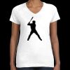 Women's Fine Jersey V-Neck Tee Thumbnail