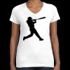 Women's Fine Jersey V-Neck Tee Thumbnail