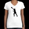 Women's Fine Jersey V-Neck Tee Thumbnail
