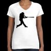 Women's Fine Jersey V-Neck Tee Thumbnail