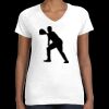 Women's Fine Jersey V-Neck Tee Thumbnail