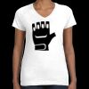 Women's Fine Jersey V-Neck Tee Thumbnail