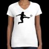 Women's Fine Jersey V-Neck Tee Thumbnail