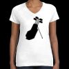 Women's Fine Jersey V-Neck Tee Thumbnail