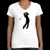 Women's Fine Jersey V-Neck Tee Thumbnail