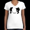 Women's Fine Jersey V-Neck Tee Thumbnail