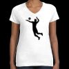 Women's Fine Jersey V-Neck Tee Thumbnail