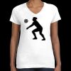 Women's Fine Jersey V-Neck Tee Thumbnail