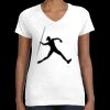 Women's Fine Jersey V-Neck Tee Thumbnail