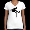 Women's Fine Jersey V-Neck Tee Thumbnail