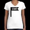 Women's Fine Jersey V-Neck Tee Thumbnail