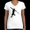 Women's Fine Jersey V-Neck Tee Thumbnail